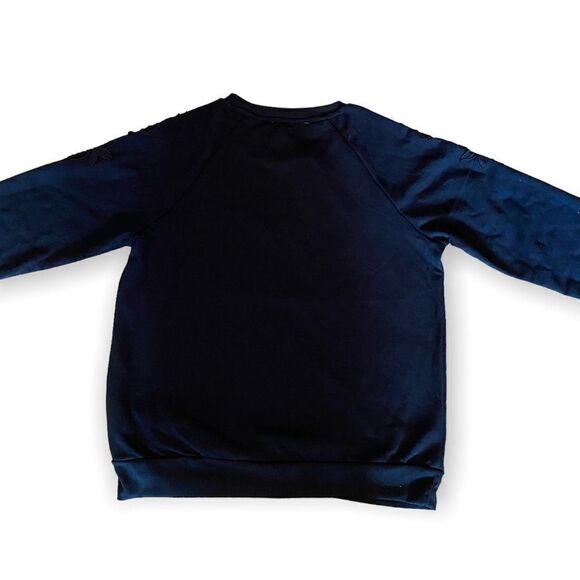 Gloria Vanderbilt Black Lace Sweatshirt SZ S NWT - Picture 2 of 10